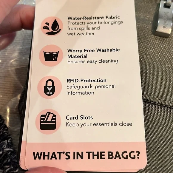 Baggallini Sterling Shimmer Let's Escape Bag/NWT - Picture 9 of 12